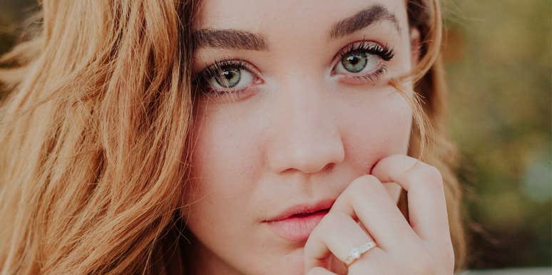 Woman lets someone down gently.