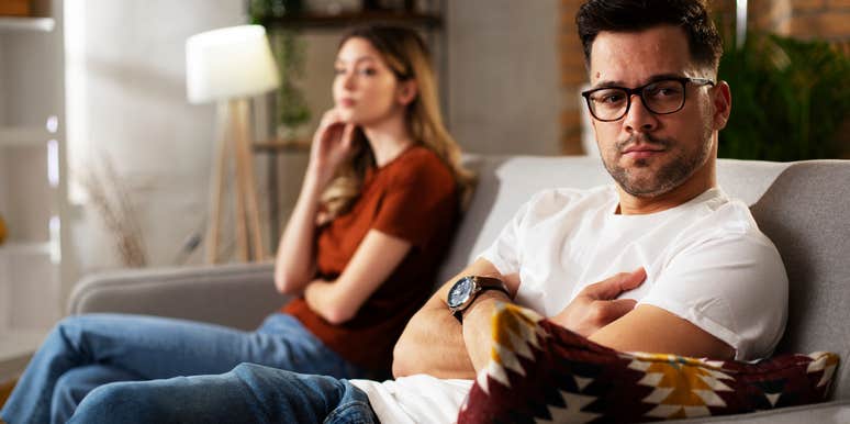 man thinking he married the wrong person turned away from wife