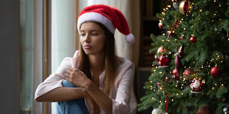mom who is sad she can't afford holiday traditions