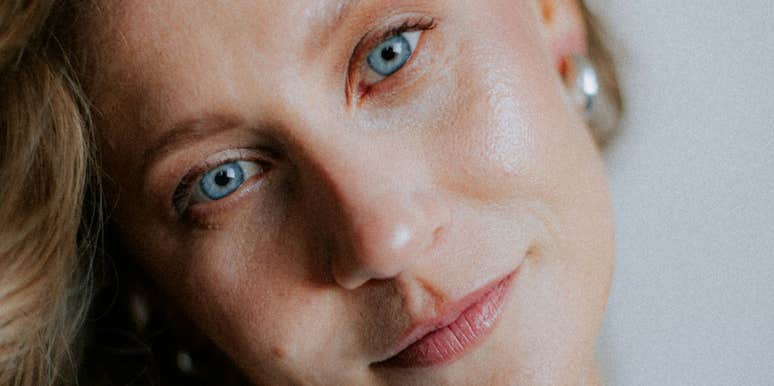 Woman protects her personal space from absorbing weird energy.