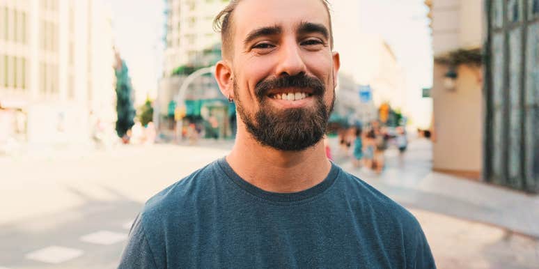Smiling approachable man showing the science of good guys and the simple habits of grown men everyone likes talking to.