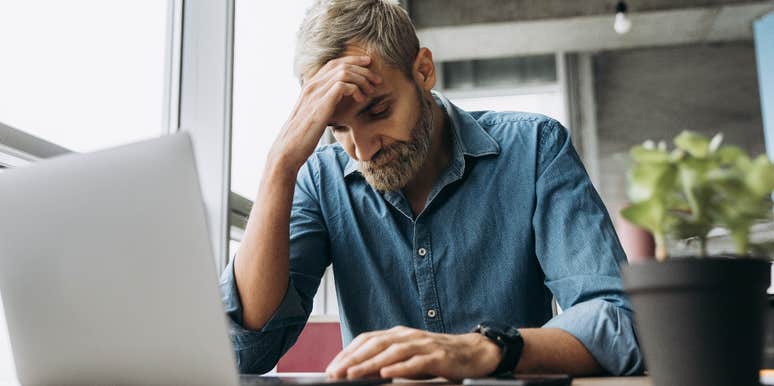 gen x man stressed about retirement at work