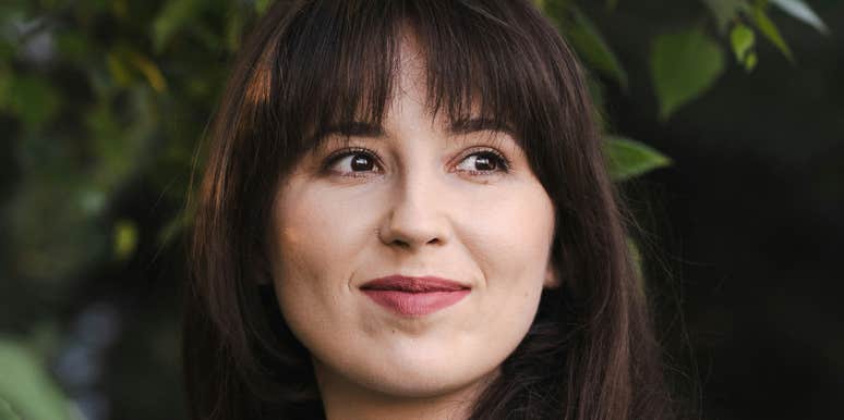 Woman has peaceful life.