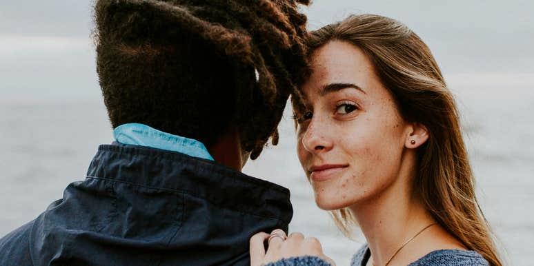 Woman stops expexting things from her relationship with a man.