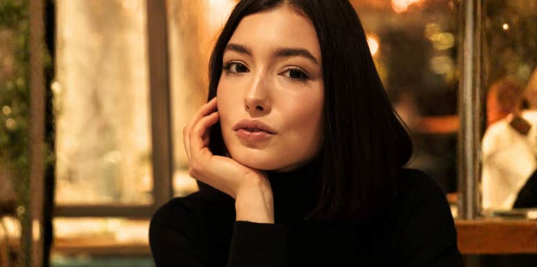 Woman who knows her full value, looking serious and beautiful 