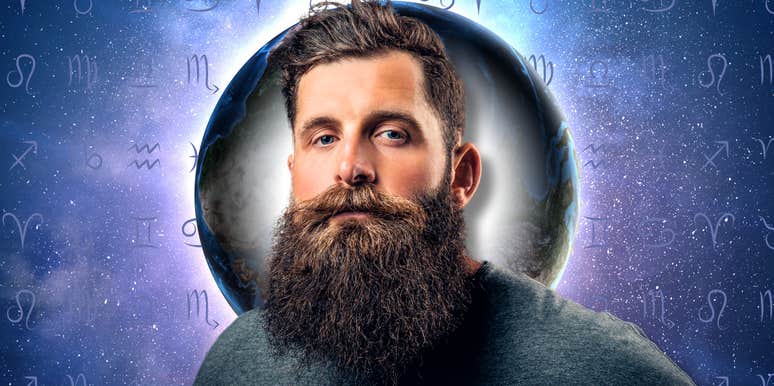 lonely man in front of an astrology background, representing three zodiac signs whose loneliness ends after December 4, 2025