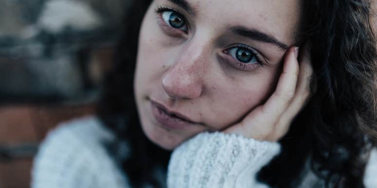 lonely woman feeling unhappy