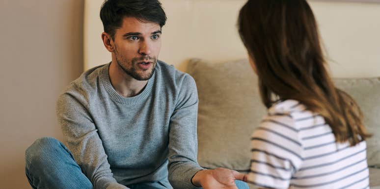condescending husband talking down to his wife
