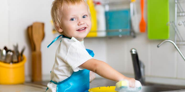 Mom Makes Her Toddler Son Do Chores, Sparking Debate