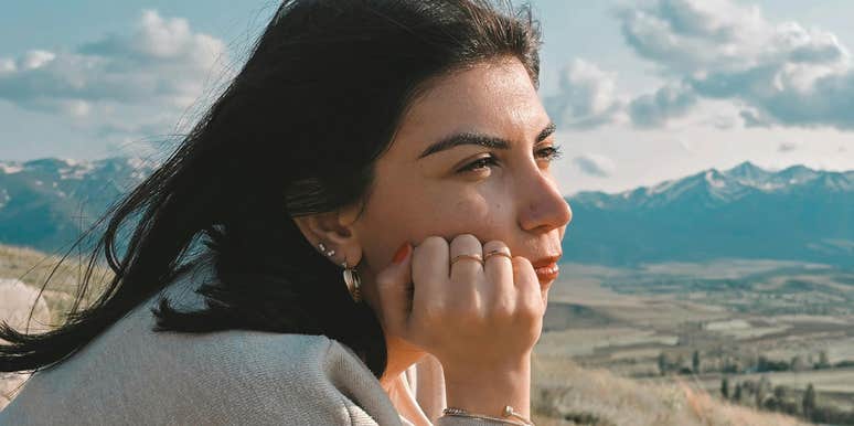 Woman is in a bad place in life, but still functioning.