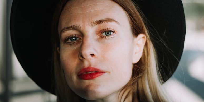 woman with strong morals staring intently