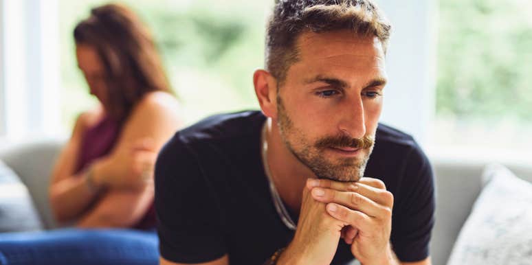 selfish husband turned away from his wife