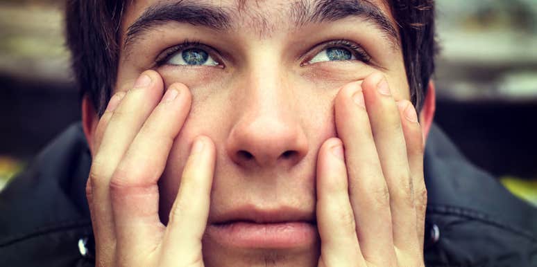 sad young man who never felt securely loved as a little boy