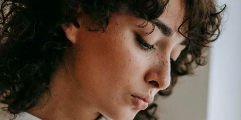 Woman feels hurt deeply, but struggles to say it.