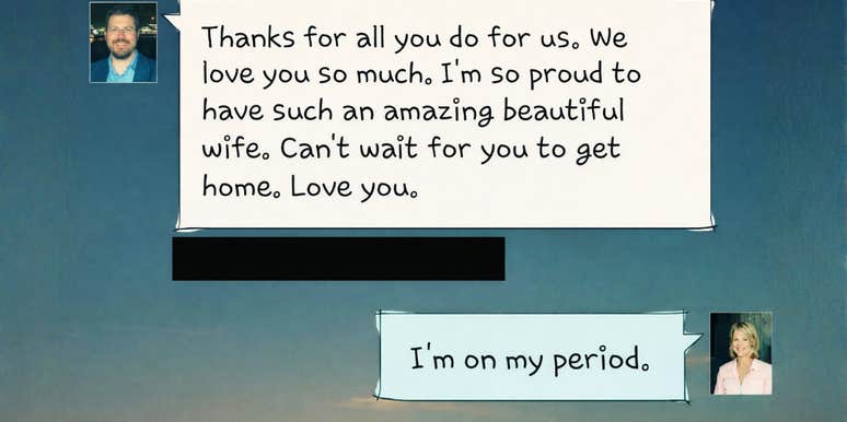 A screenshot of a text message conversation between two people.