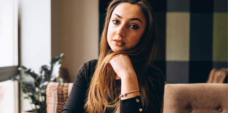 Serious woman with entitlement issues says certain phrases 