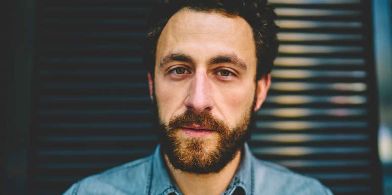 nonchalant man looking calm