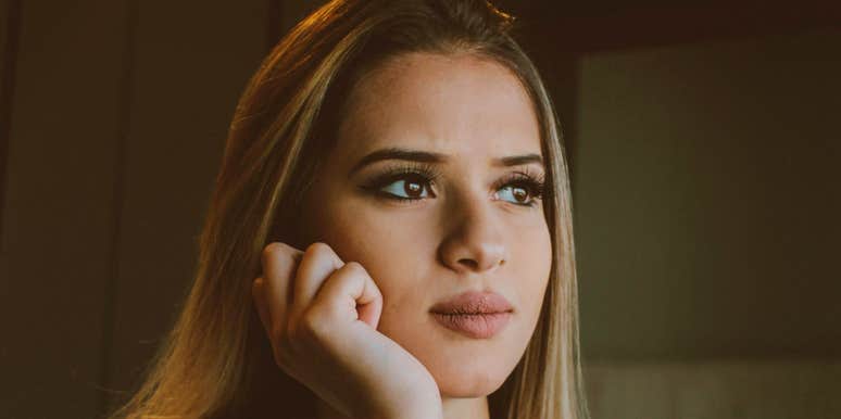 Woman is thinking about getting back with her ex.