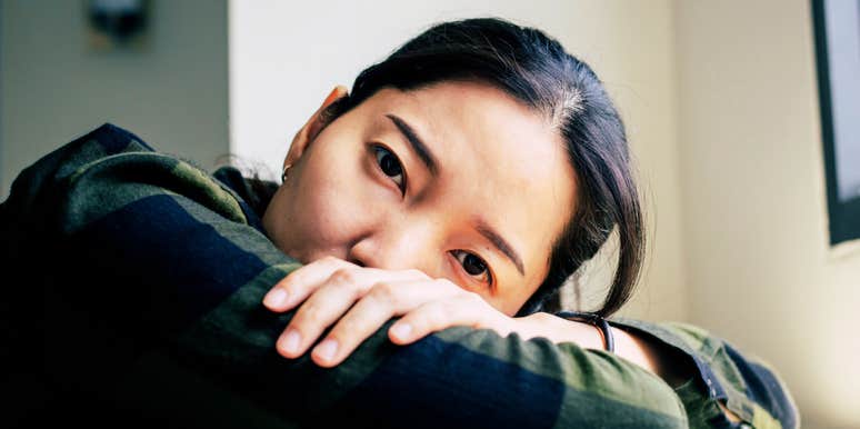 unhappy woman with at least one thing wrong with her life