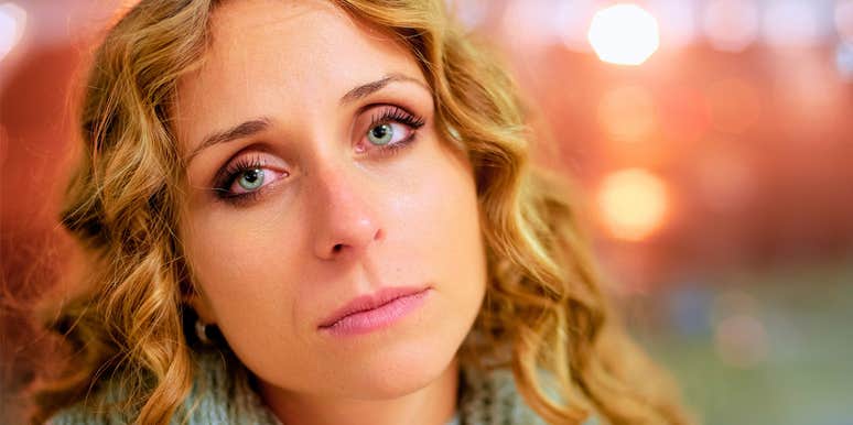 woman who doesn't respect men looking serious and annoyed