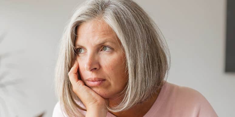 Woman has a hard time staying positive.