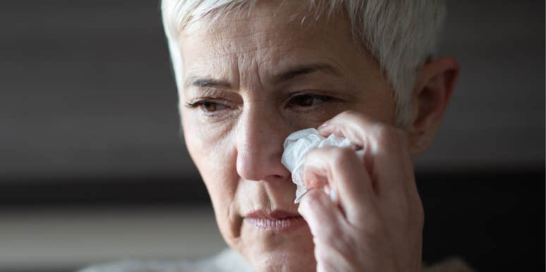 Woman's life feels empty.