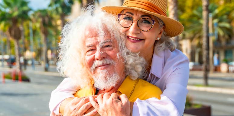 An elderly couple radiating joy and connection, representing the timeless secrets to a marriage that strengthens and improves with age.