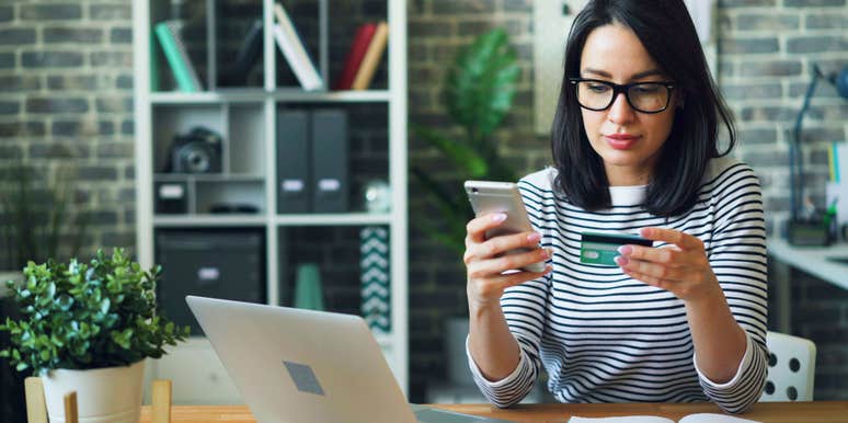 woman paying random fees