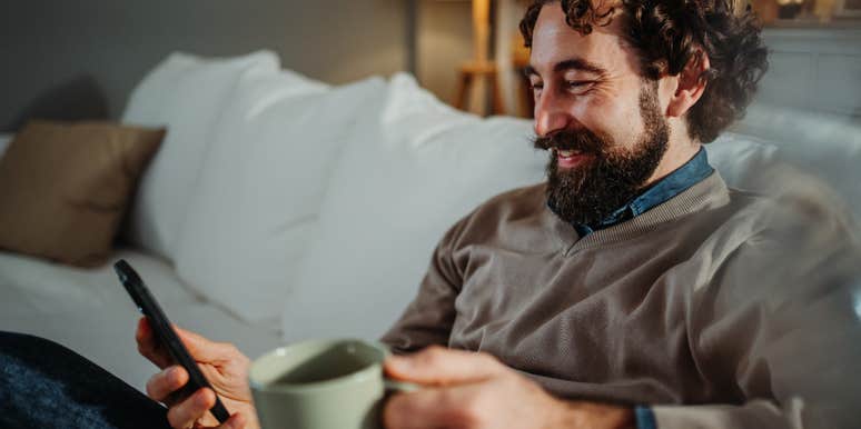 man who is happy because he just found out his plans were canceled last minute
