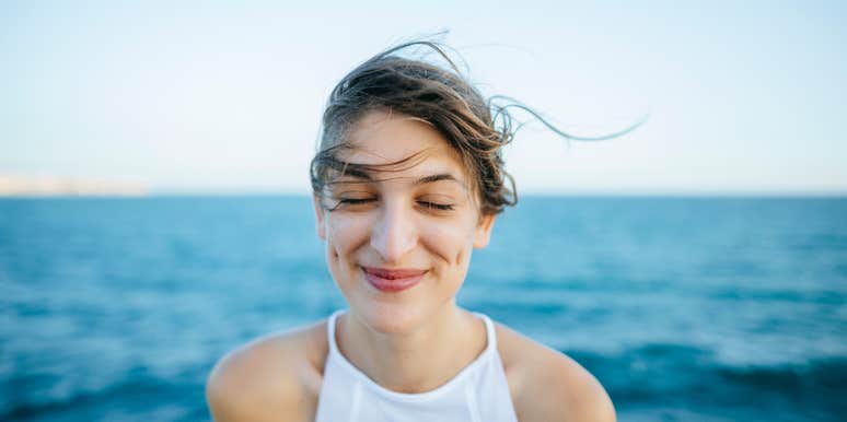 woman experiencing the benefits of blue spaces