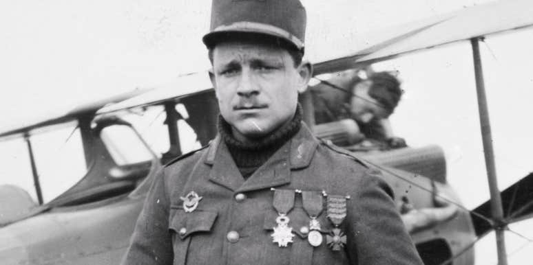 A veteran in his youth standing proudly by his plane, representing the 70-year mystery of a first love and the enduring power of wartime memories.