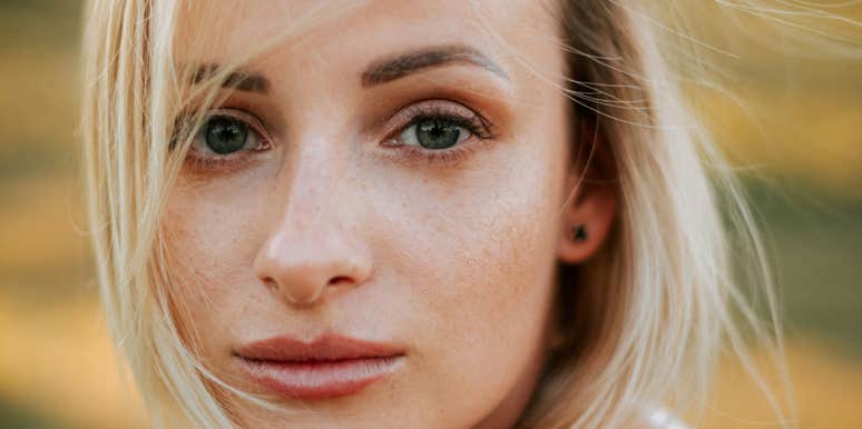 Woman knows breathing trick to stay calm.