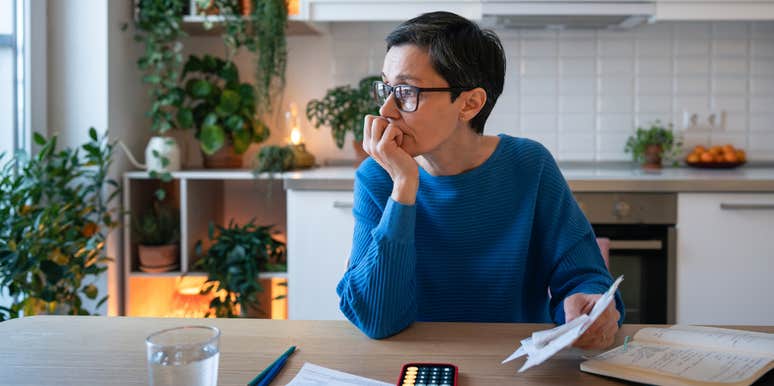 woman worried about her retirement savings