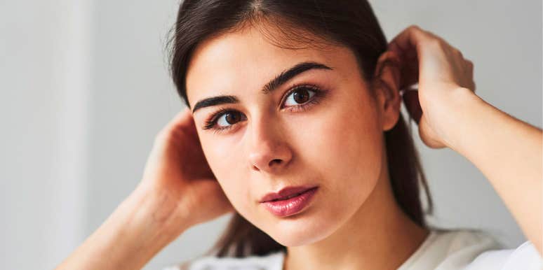pensive and quiet woman with a rare personality
