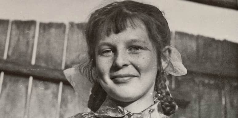 A candid 1960s image of a girl in a rural village; a visual representation of the 'rare traits' research suggests were common in 60s and 70s childhoods but are missing in modern kids.