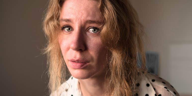 sad woman crying feeling disappointed with her relationship