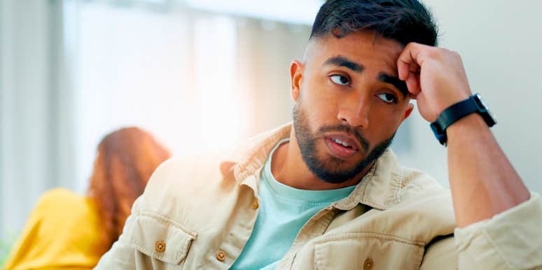 worried husband staying in his marriage terrified of being broke