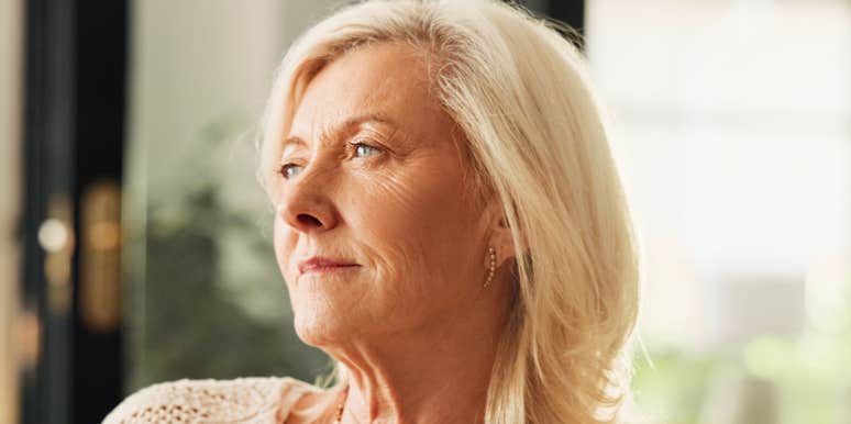 Woman feels peace after divorce.
