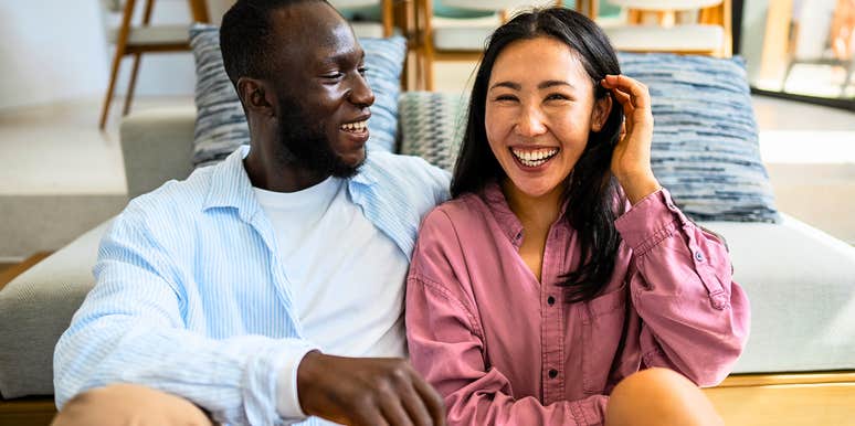 man who truly loves his wife looking at her adoringly