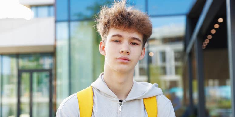 serious teenage boy