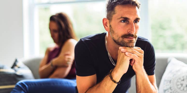 upset pensive man getting ready to ask for a divorce