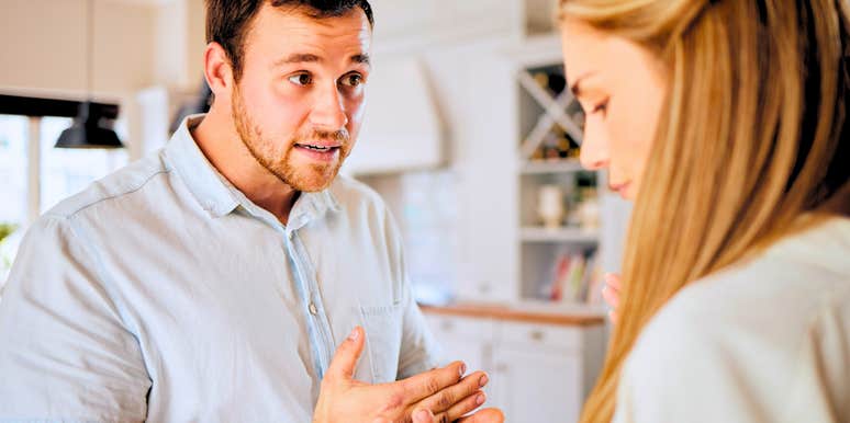 husband scolding wife in the name of love but hurting her feelings