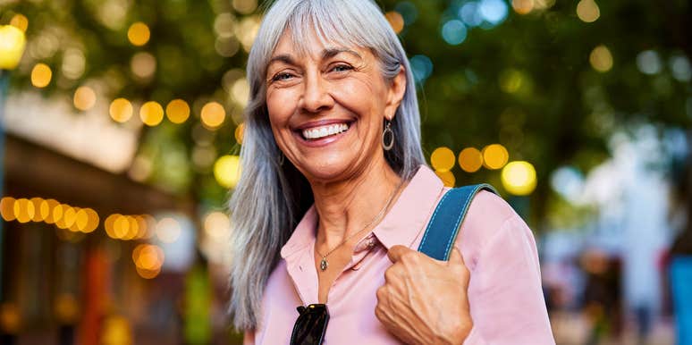 empathic woman letting go as she gets older