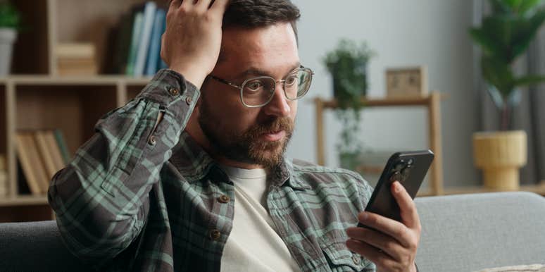 man who's confused about what's real and fake on the internet