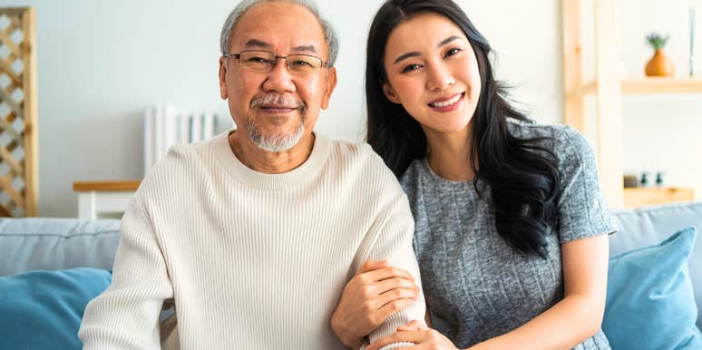 father and daughter with a strong bond smiling together