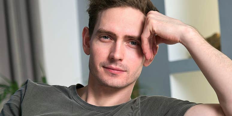 Emotionally mature man looks kindly at the camera