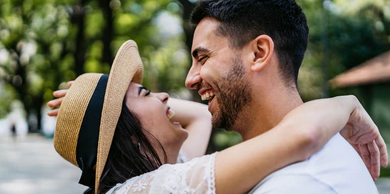 Man notices things first in a woman.