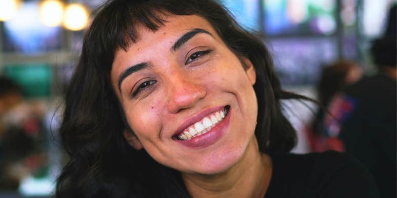 woman with amazing morals and common sense smiling