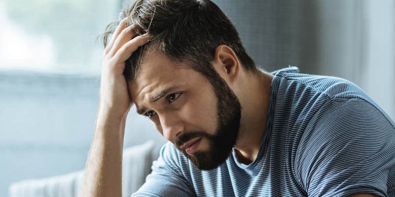Man struggles with depression.