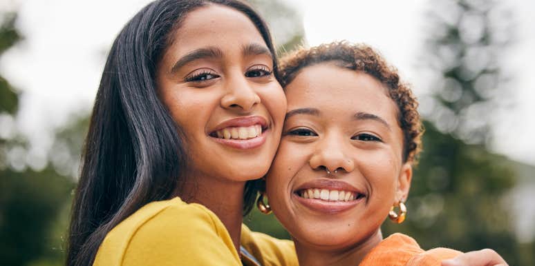 Woman is deeply caring.